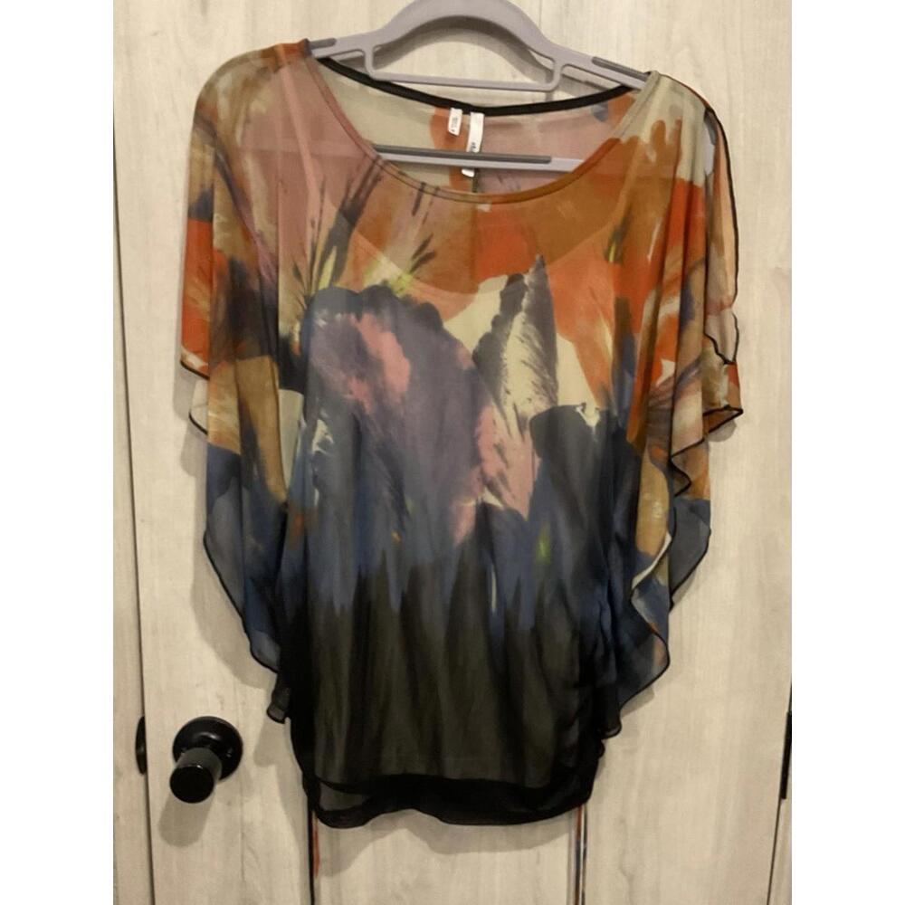 Studio Y Womens Tank / Sheer Top  Blouse Size M